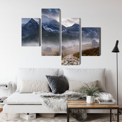 Ljuddämpande tavla - Misty landscape with hala