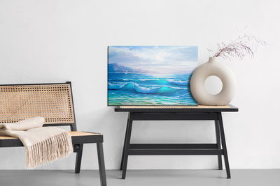 Ljuddämpande tavla - Painted sea horizon