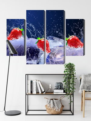 Ljuddämpande tavla - Strawberries on ice