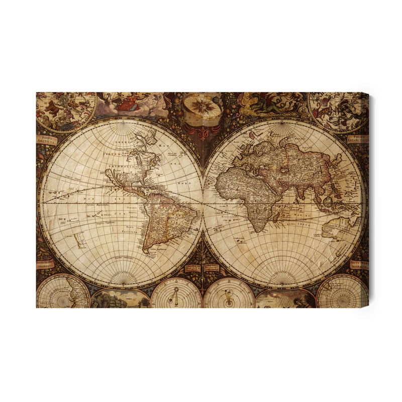 Ljuddämpande tavla - Old world map