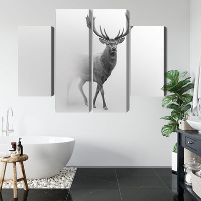 Ljuddämpande tavla - A stately deer in the fog