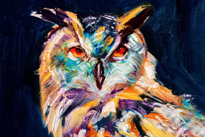Ljuddämpande tavla - Owl as painted