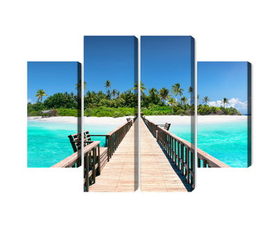 Ljuddämpande tavla - 3d pier in the maldives