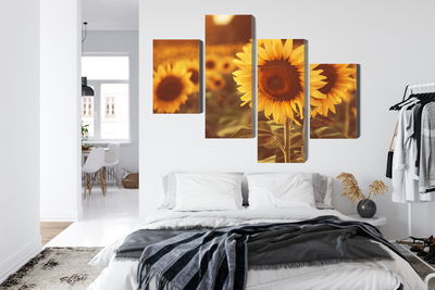 Ljuddämpande tavla - A field of sunflowers