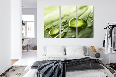 Ljuddämpande tavla - Water drops on a leaf