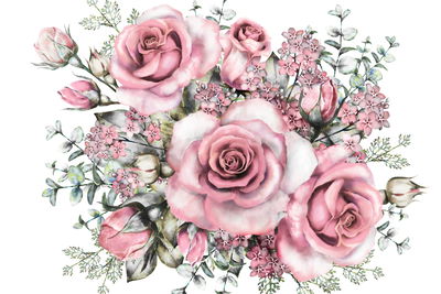 Ljuddämpande tavla - Flowers and rose buds