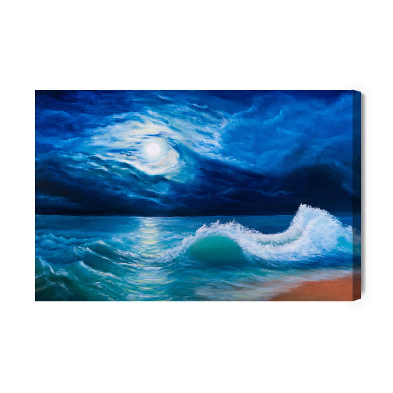 Ljuddämpande tavla - Sea at night