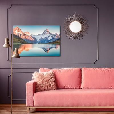 Ljuddämpande tavla - Lake in the swiss alps