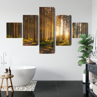 Ljuddämpande tavla - Sunset in the forest