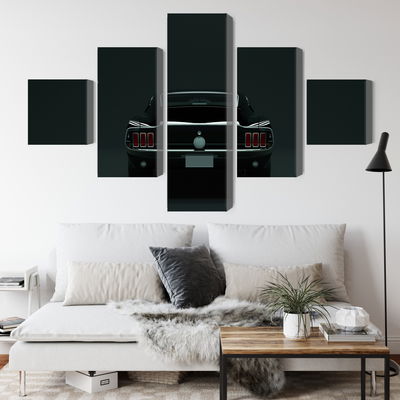 Ljuddämpande tavla - Vintage black muscle car