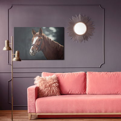 Ljuddämpande tavla - Horse on the background