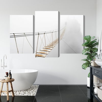 Ljuddämpande tavla - Hanging bridge in the fog