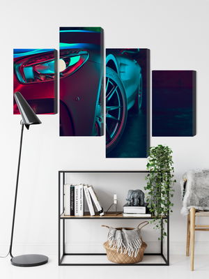 Ljuddämpande tavla - Front of a 3d sports car