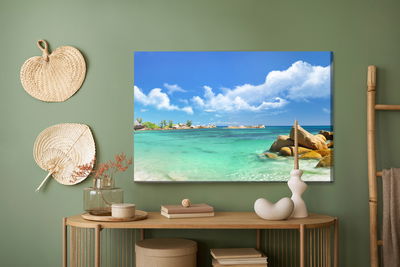 Ljuddämpande tavla - Beach in seychelles