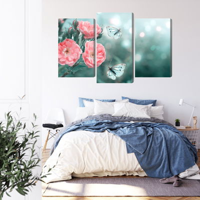 Ljuddämpande tavla - Delicate flowers and 3d