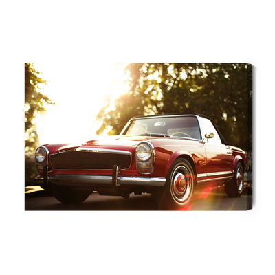 Ljuddämpande tavla - Red retro car