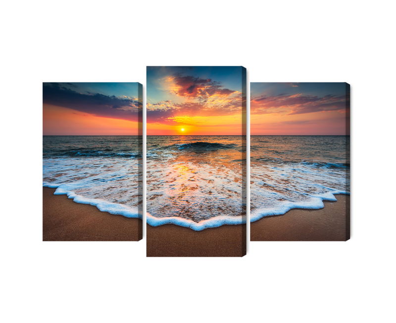 Ljuddämpande tavla - Sunset on the sea 3d