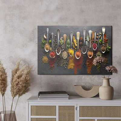 Ljuddämpande tavla - Spoon with herbs and spices