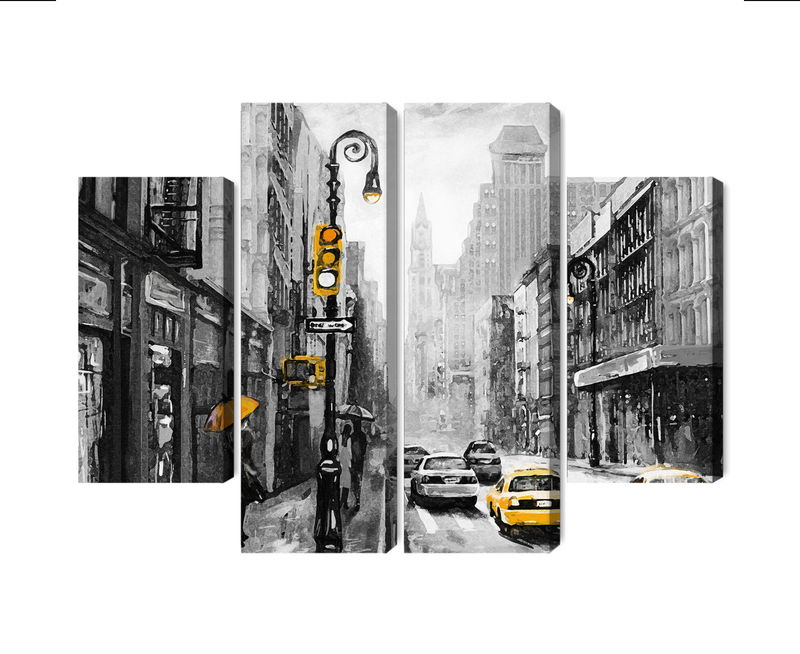 Ljuddämpande tavla - American city street view