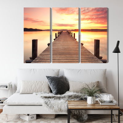 Ljuddämpande tavla - Sunset on the pier