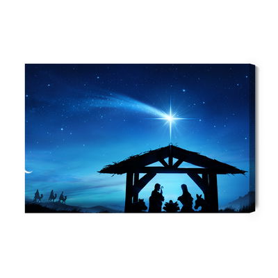 Ljuddämpande tavla - Holy family in a stable