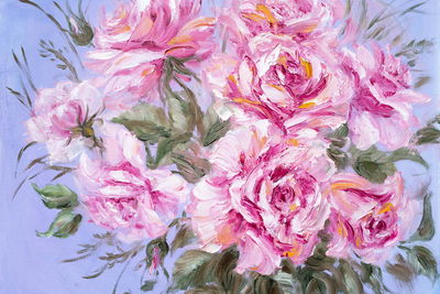 Ljuddämpande tavla - A bouquet of roses as painted