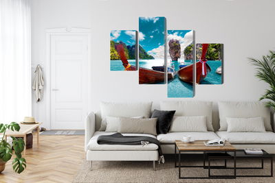 Ljuddämpande tavla - Boats at the andaman sea