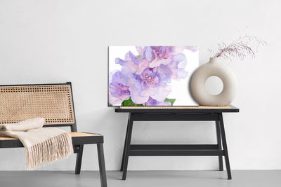 Ljuddämpande tavla - Peonies in shades of purple