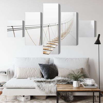 Ljuddämpande tavla - Hanging bridge in the fog