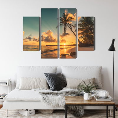 Ljuddämpande tavla - Sunset on the dominican beach