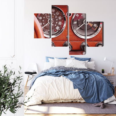 Ljuddämpande tavla - Counters in a retro car