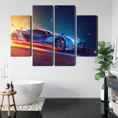 Ljuddämpande tavla - 3d futuristic sports car