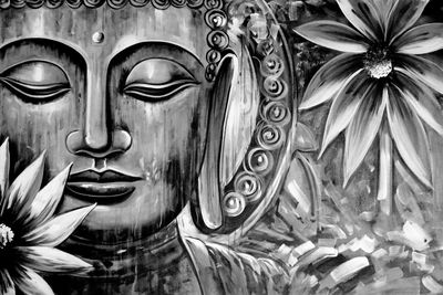 Ljuddämpande tavla - Buddha during meditation