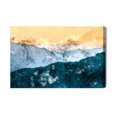 Ljuddämpande tavla - Abstract mountain landscape