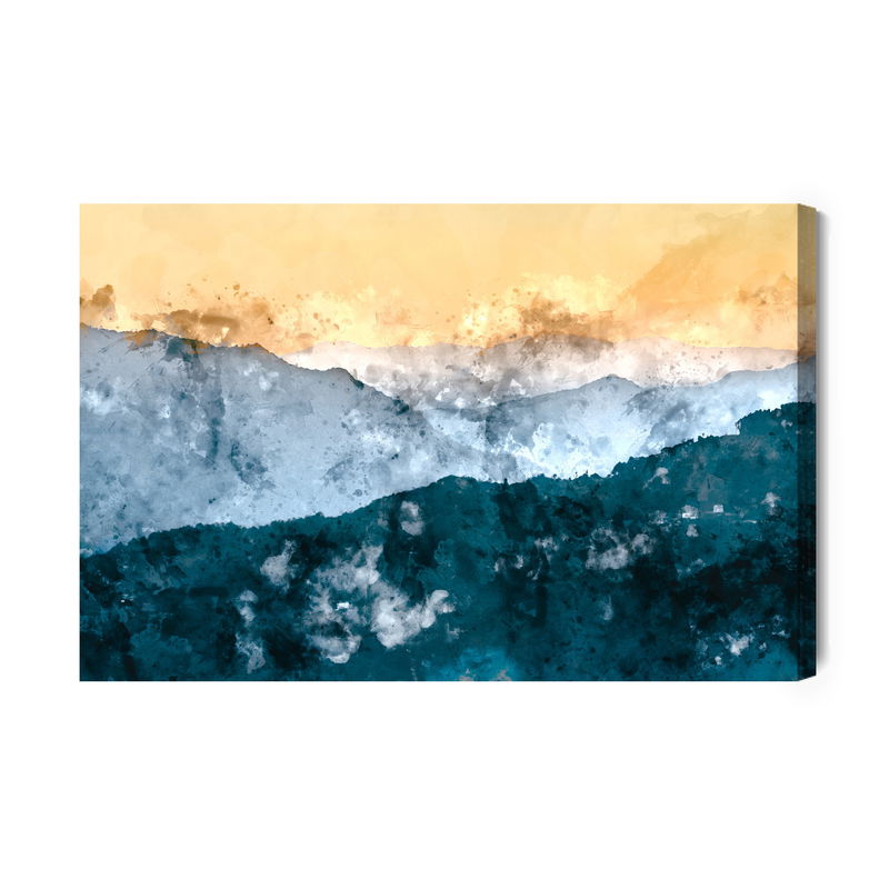 Ljuddämpande tavla - Abstract mountain landscape