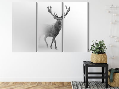 Ljuddämpande tavla - A stately deer in the fog