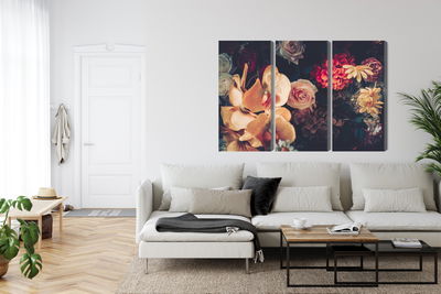 Ljuddämpande tavla - Multi-colored flowers