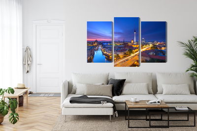 Ljuddämpande tavla - Berlin panorama at sunset
