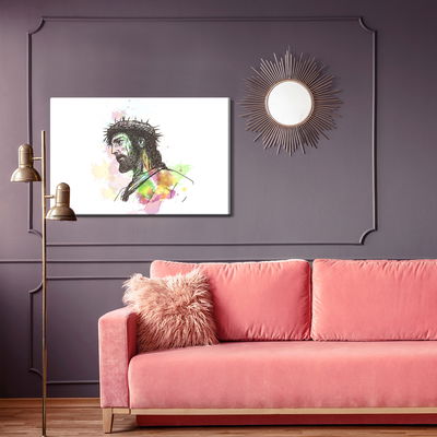 Ljuddämpande tavla - Jesus painted in watercolor