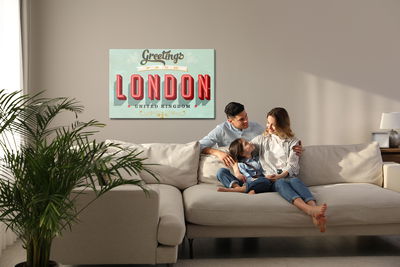 Ljuddämpande tavla - Greetings from London