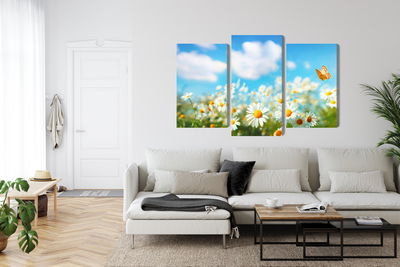 Ljuddämpande tavla - 3d daisy field