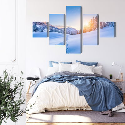 Ljuddämpande tavla - The alps at winter time 3d