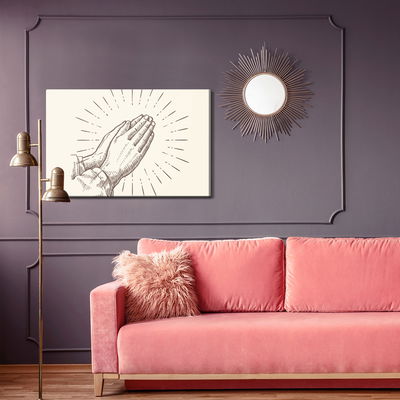 Ljuddämpande tavla - Hands folded in prayer