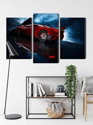 Ljuddämpande tavla - Sports car on an abstract