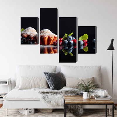 Ljuddämpande tavla - Muffins with fruits