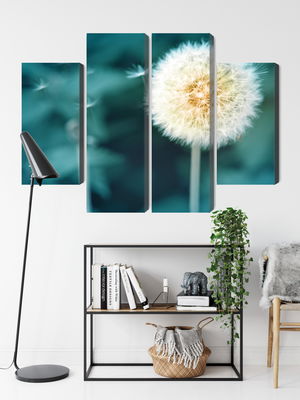 Ljuddämpande tavla - Dandelion flower close up 3d