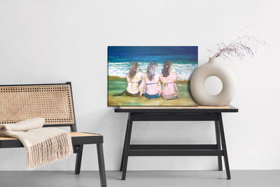 Ljuddämpande tavla - Three women at the seaside