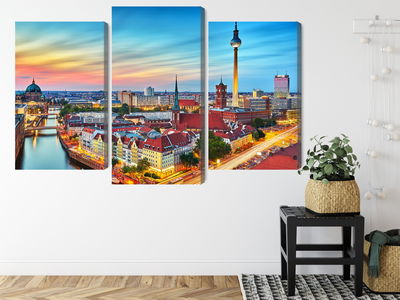 Ljuddämpande tavla - Colorful sky and berlin