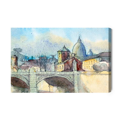 Ljuddämpande tavla - Bridge in Rome