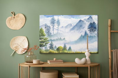 Ljuddämpande tavla - Watercolour mountain